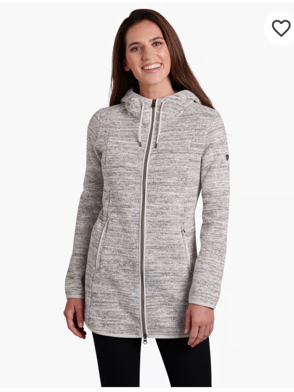 Kuhl ASCENDYR Long soft fleece Gray Hooded Full-Zip Women's Jacket